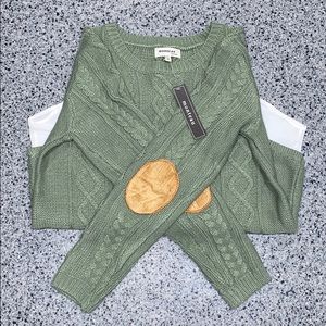 Monteau Half Sweater, Half White Button-Up